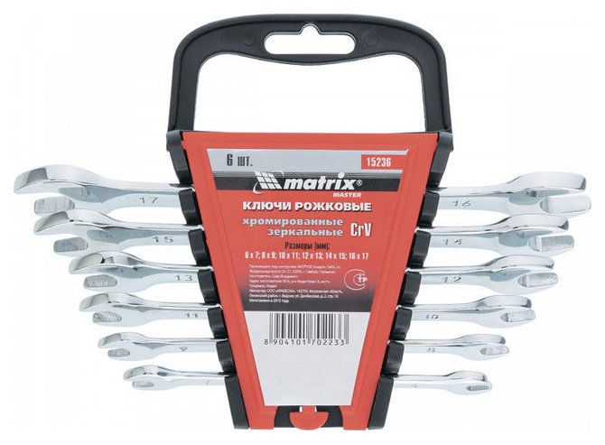 Набор рожковых ключей  MATRIX 15236 ножницы для резки изделий из пластика matrix