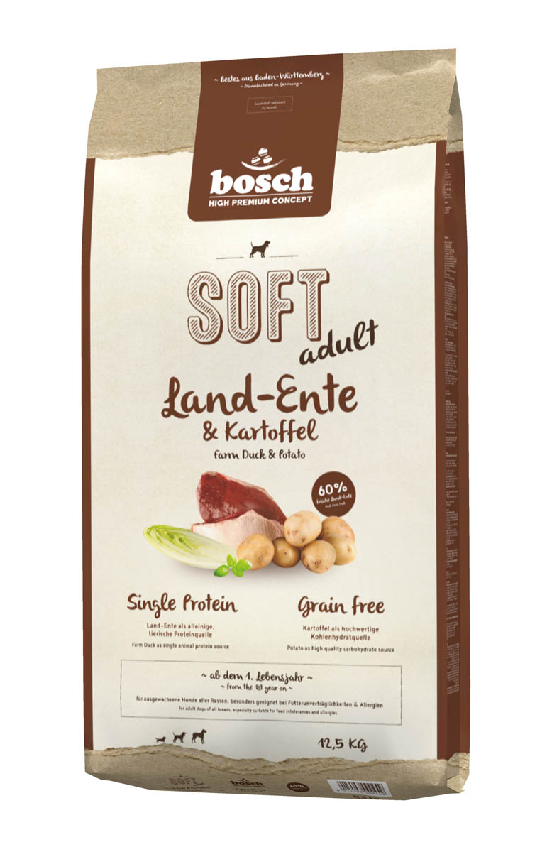 фото Мягкий корм для собак bosch soft adult, утка и картофель, 12,5кг