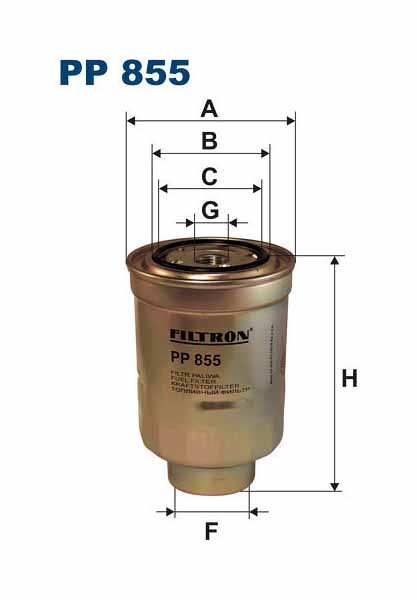 фото Фильтр топливный filtron pp855