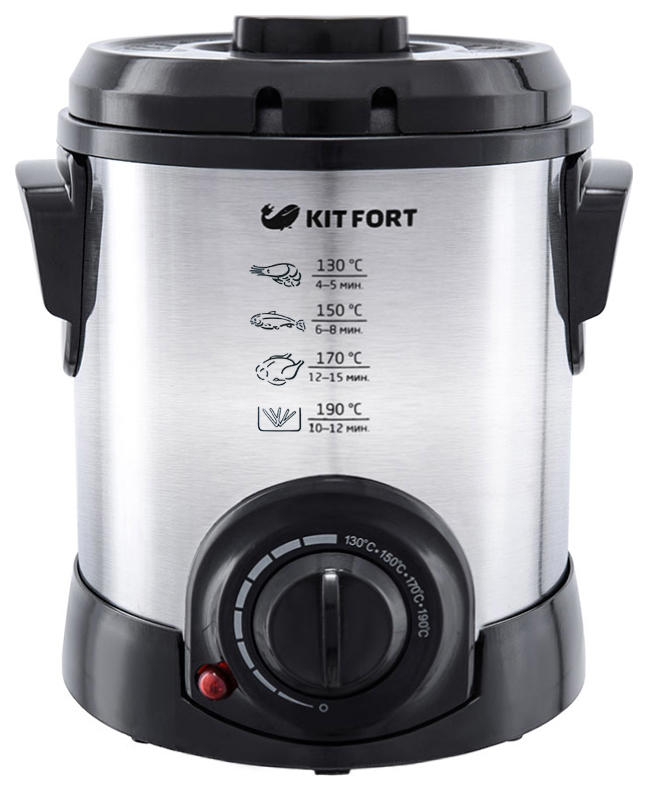 Фритюрница Kitfort KT-2009 серебристый фритюрница kitfort kt 2025 серебристый