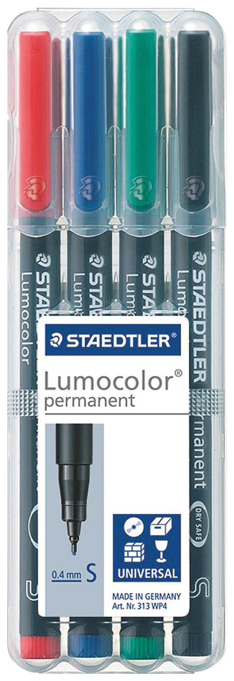 фото Набор маркеров перманентных staedtler lumocolor 4 цвета