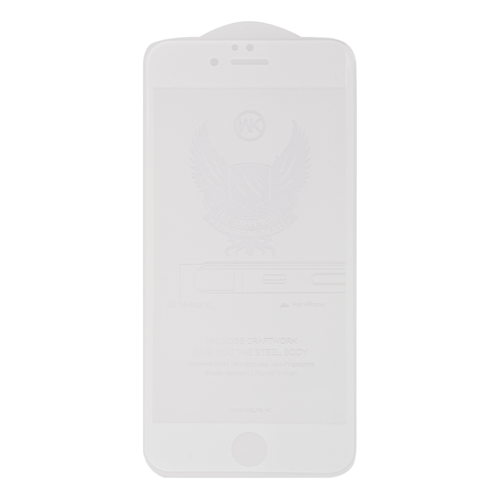 

Защитное стекло для iPhone 6/6s WK Kingkong Series 4D Full Cover Curved Glass (белое), Full Cover Curved Edge