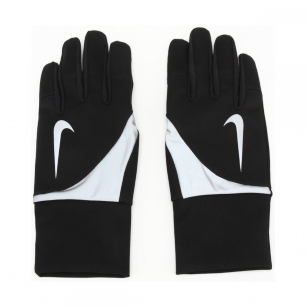 фото Перчатки nike men's shield run gloves, черные, m