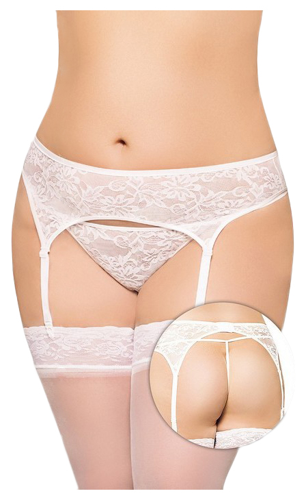

Пояс для Чулок и Стринги Soft Line кружевные белые, Белый, 3316