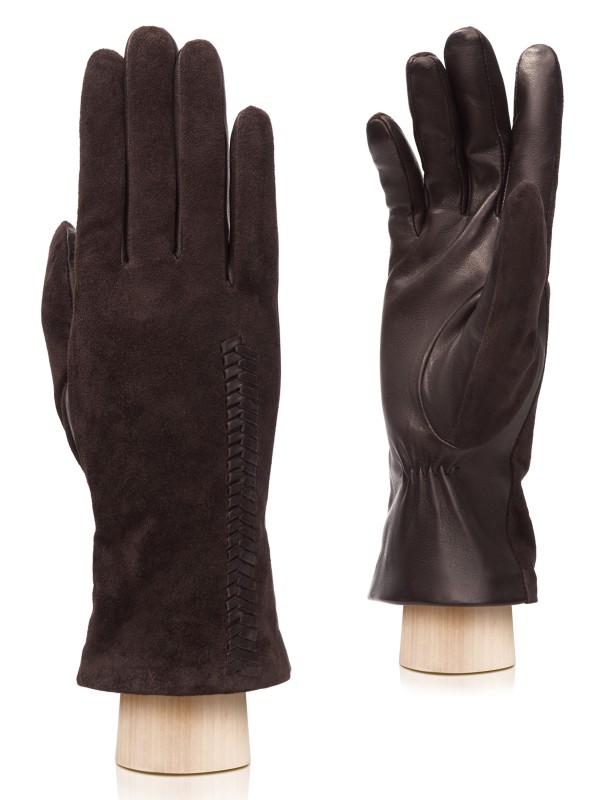 Перчатки женские Eleganzza IS817 коричневые 6.5
