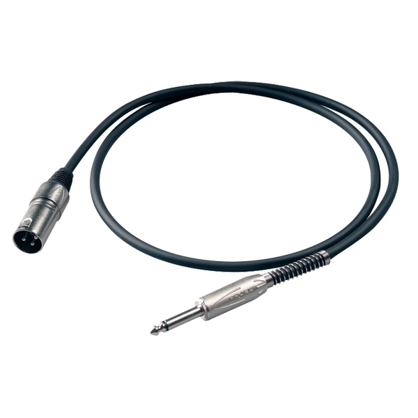 фото Кабель proel jack6.3/xlr male 3м (bulk220lu3)