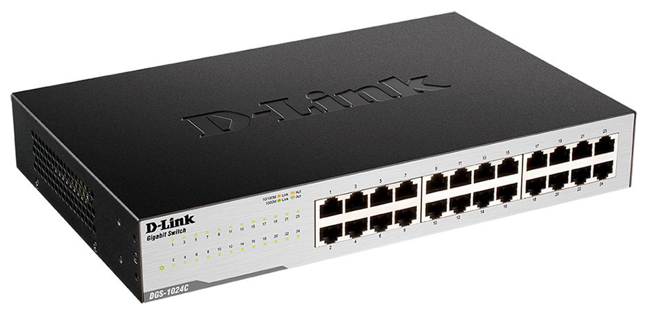 

Коммутатор D-Link DGS-1024C/B1A Black/Silver, DGS-1024C