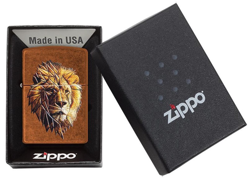 

Бензиновая зажигалка Zippo Polygonal Lion Toffee, Polygonal Lion