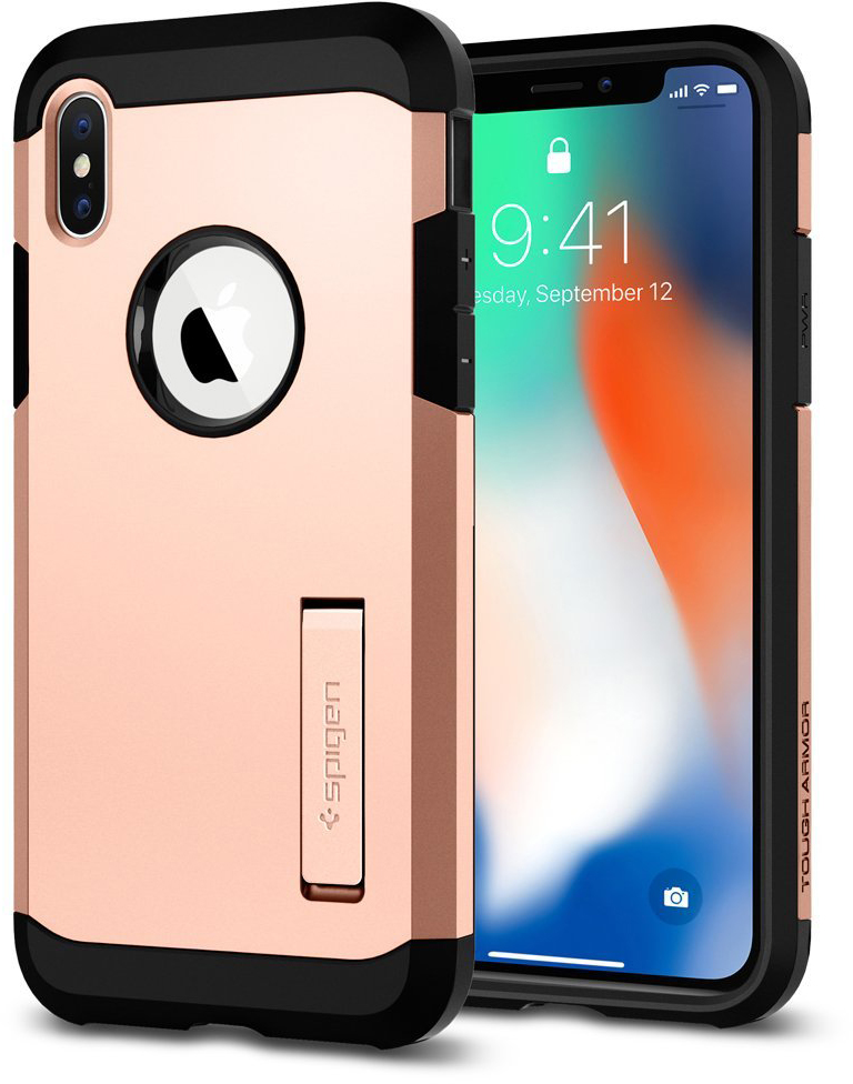 фото Чехол spigen tough armor для apple apple iphone x blush gold (057cs22162)