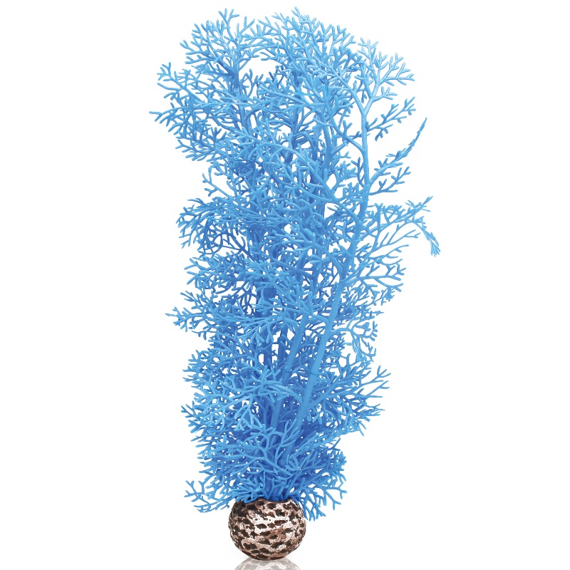 Искусственное растение для аквариума biOrb Синий морской веер средний, пластик,  30см