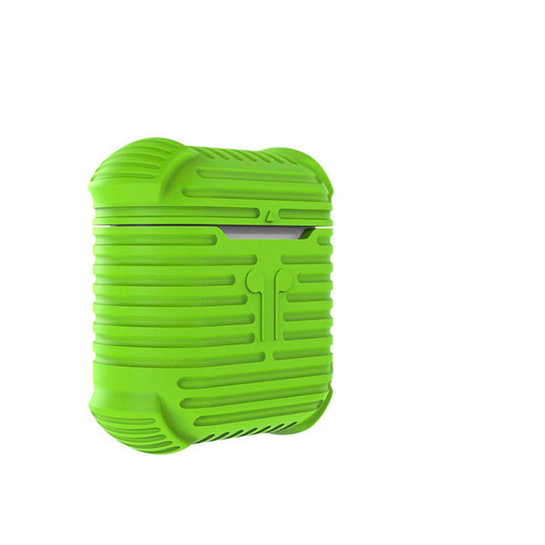 фото Силиконовый чехол для airpods i-smile silicone protective case green