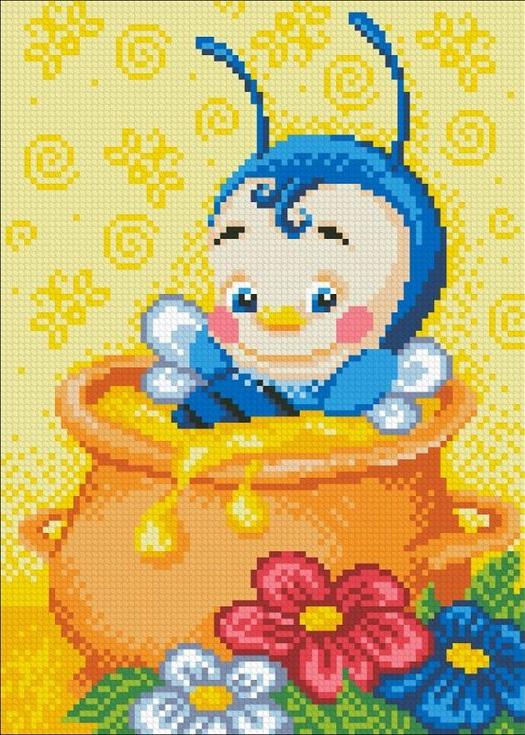 

Алмазная вышивка Паутинка Медовое счастье, 20x28 см, Медовое счастье