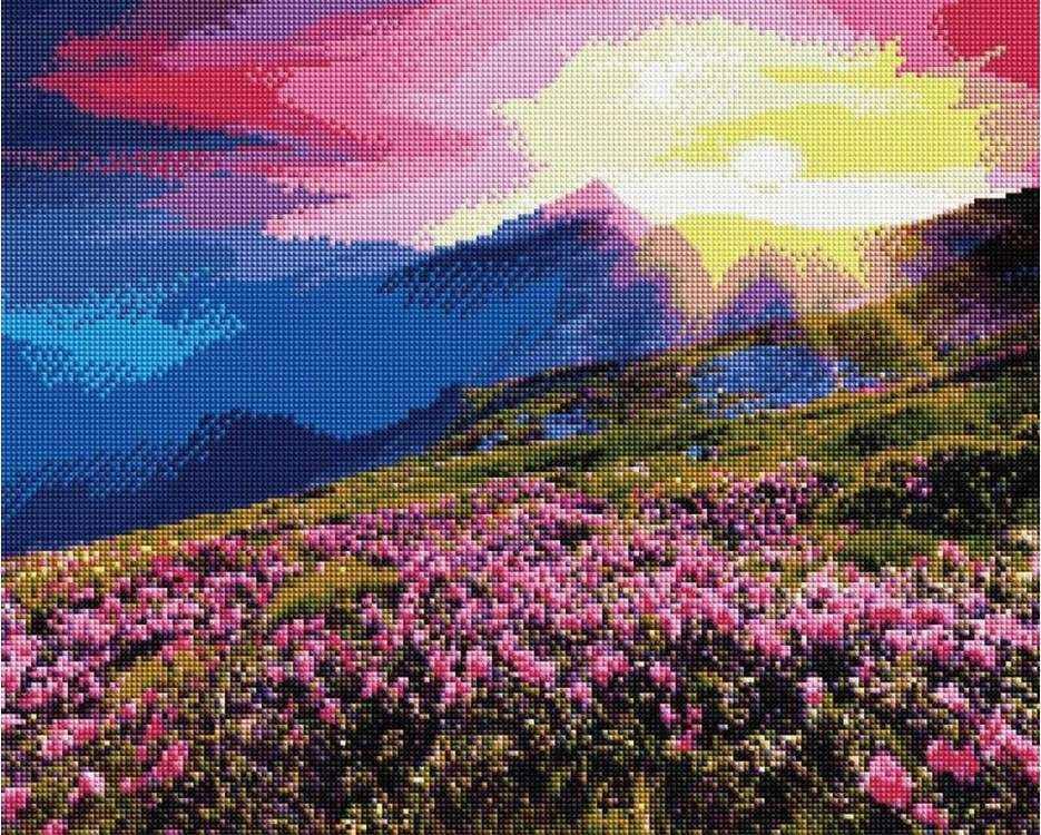 

Алмазная вышивка Painting Diamond Долина цветов, 40x50 см, Долина цветов