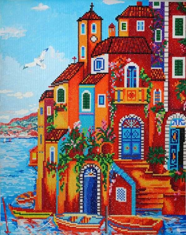 

Алмазные картины-раскраски Color KIT Вилла у моря, 40x50 см, Вилла у моря