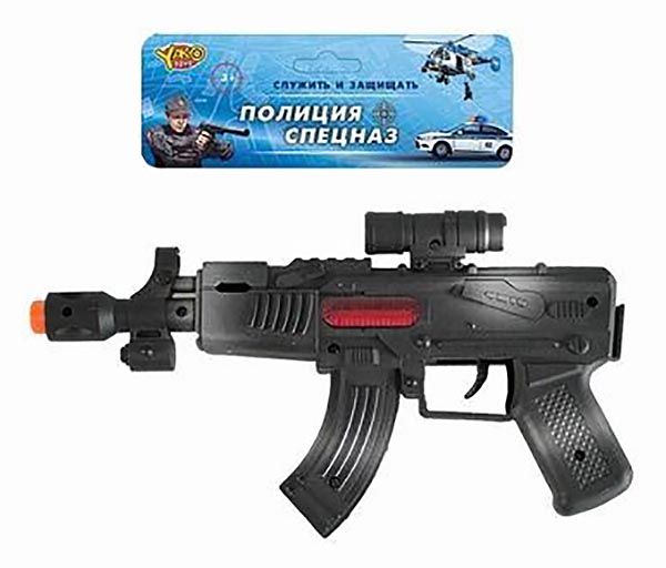 

Автомат игрушечный с трещеткой Наша игрушка 23см, M0341, Черный