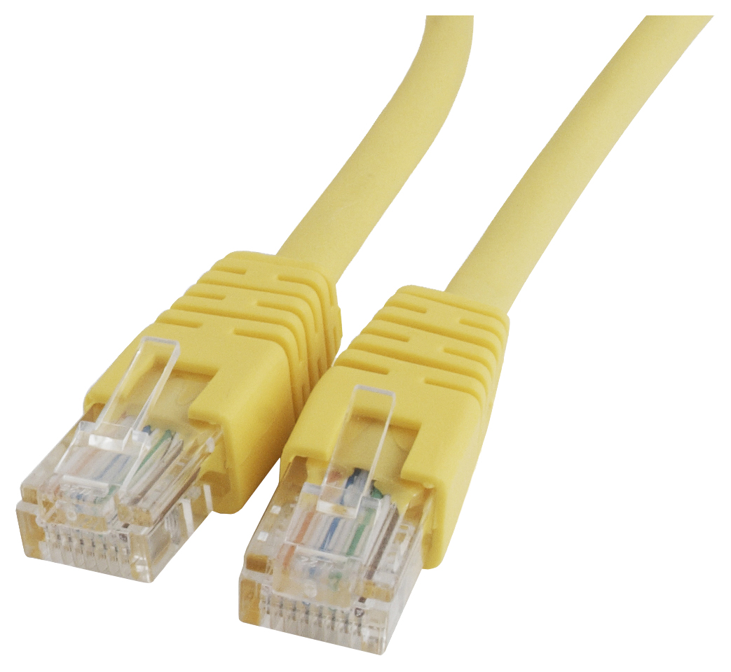 фото Кабель cablexpert rj45-rj45, m-m 0,25м yellow (pp12-0.25m/y)