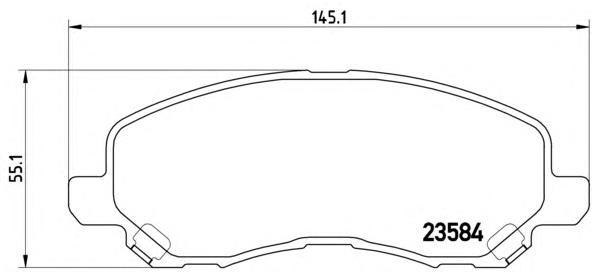 

Комплект тормозных колодок Brembo P11026