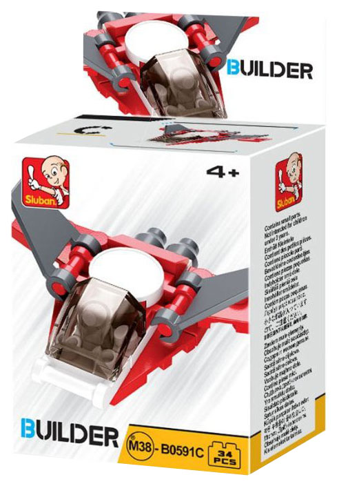 

Конструктор пластиковый Sluban Строитель M38-B0591C Builder 18 Деталей