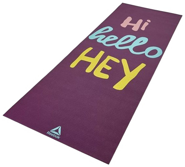 фото Коврик для йоги reebok yoga mat crosses-hi rayg-11030hh фиолетовый 4 мм