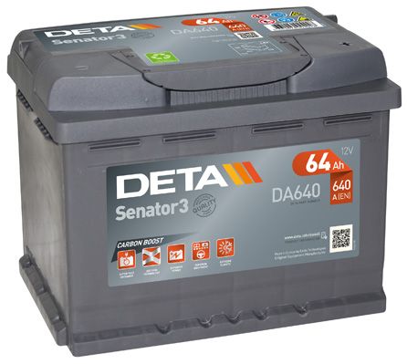 

Аккумулятор автомобильный DETA DA640 64 Ач