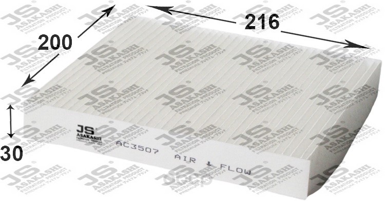 фото Фильтр воздушный салона js asakashi ac3507