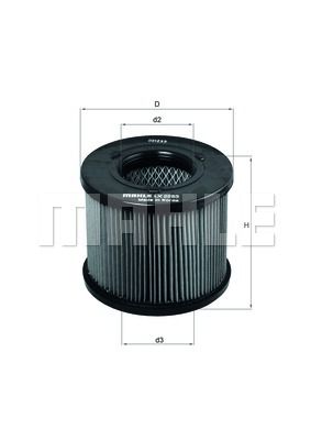 фото Фильтр воздушный knecht lx 2283 mahle/knecht