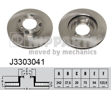 

Тормозной диск NIPPARTS J3303041