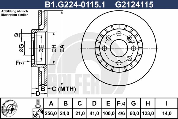 фото Тормозной диск galfer b1.g224-0115.1