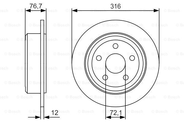 

Тормозной диск BOSCH 0986479R08