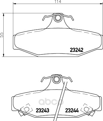 

Комплект тормозных колодок Hella 8DB355009571