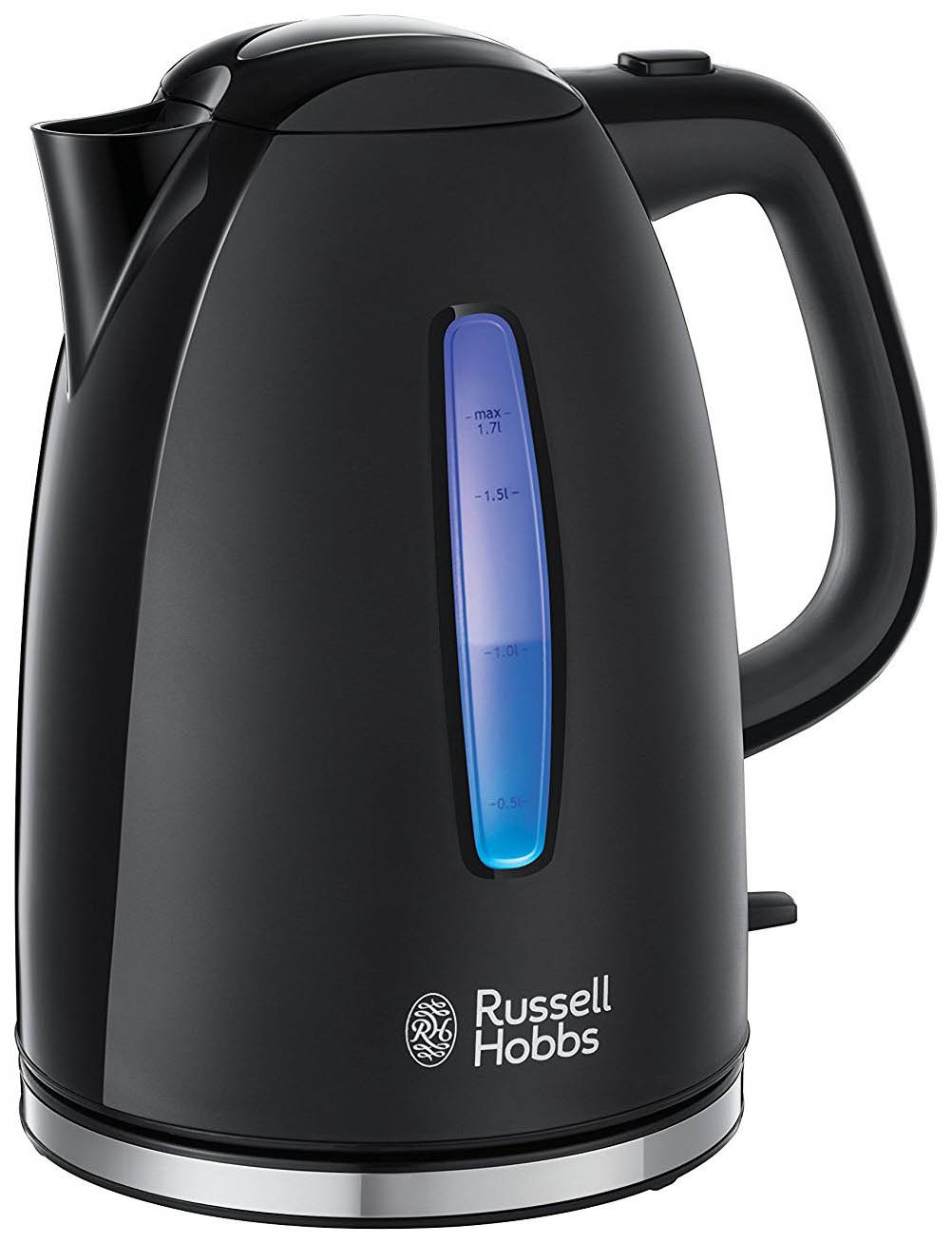 Чайник электрический Russell Hobbs Textures Plus 1.7 л черный чайник электрический russell hobbs colours plus mini 24994 70 1 л бежевый