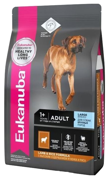 фото Сухой корм для собак eukanuba adult large breed, для крупных пород, ягненок и рис, 2,5кг