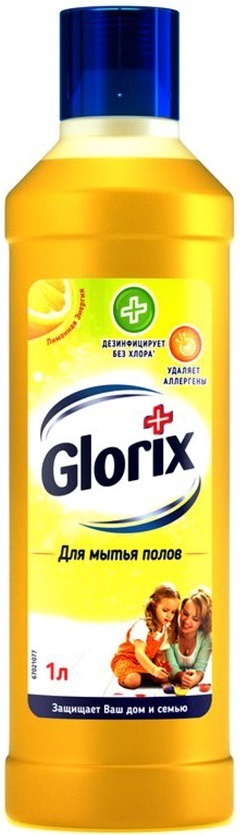 Средство для мытья пола Glorix лимонная энергия 1 л