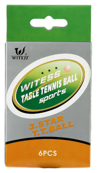 

Мячи для настольного тенниса Shenzhen Toys Witess 1808 3*, белый, 6 шт., Witess 1808
