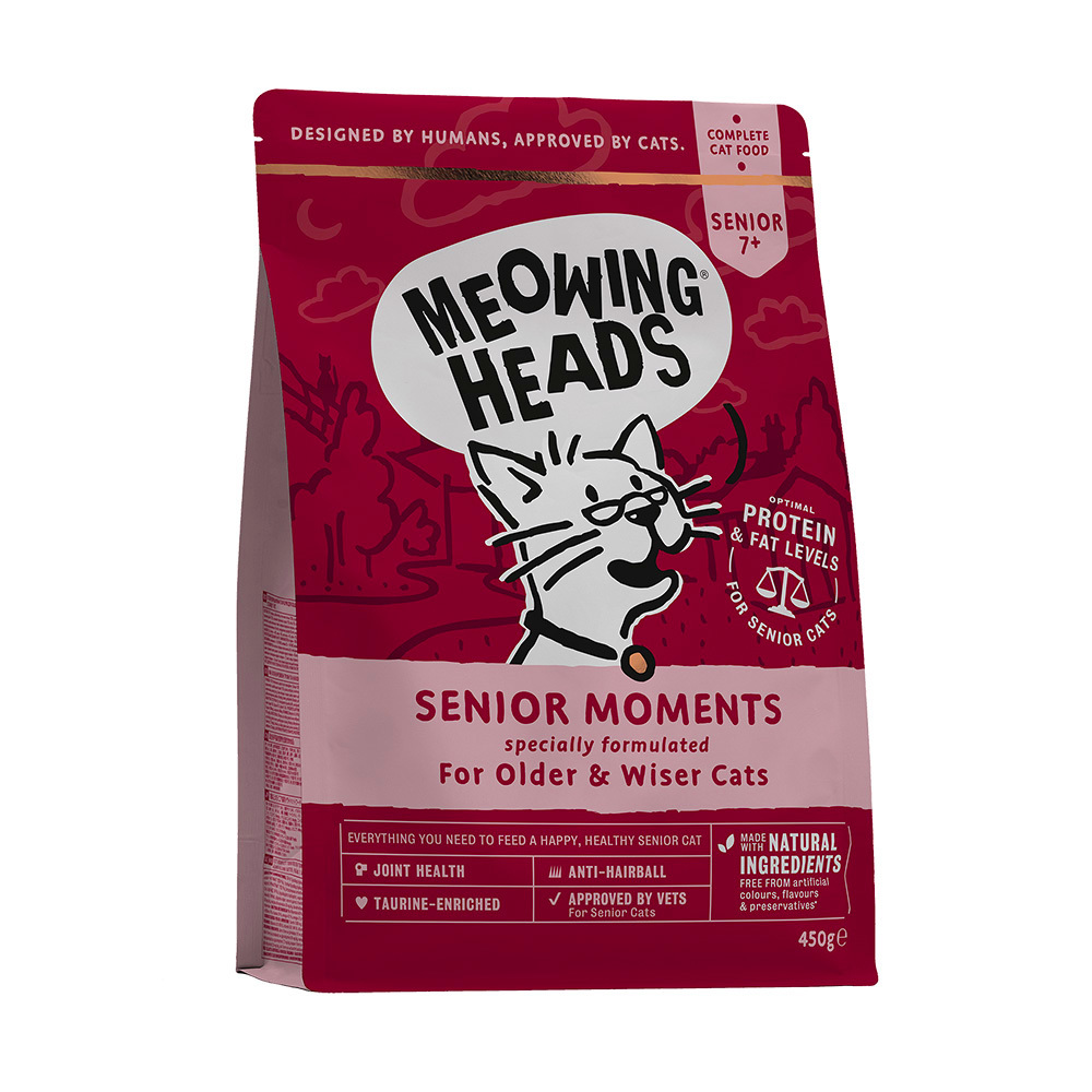 Сухой корм для кошек Barking Heads Meowing Heads Senior Moments, лосось, 0,45кг