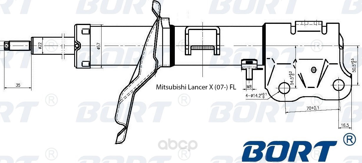 Амортизатор подвески BORT G22250117L