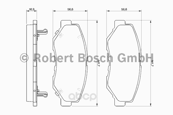 

Тормозные колодки Bosch передние 986424809