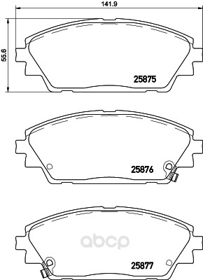 

Тормозные колодки дисковые HELLA 8DB355029311