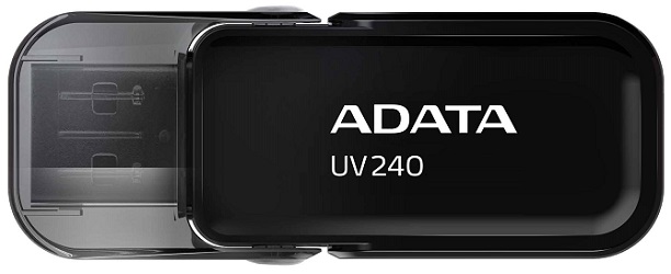 фото Флешка adata uv240 64гб black (auv240-64g-rbk)