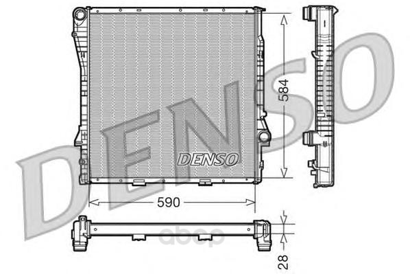 

Радиатор 590x584 Denso DRM05115