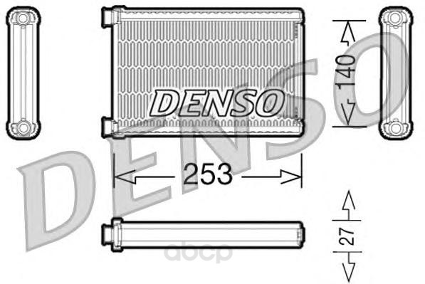 Радиатор отопителя 253x144 Denso DRR05005