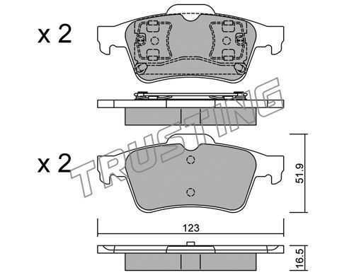 фото Комплект тормозных дисковых колодок trusting 346.0