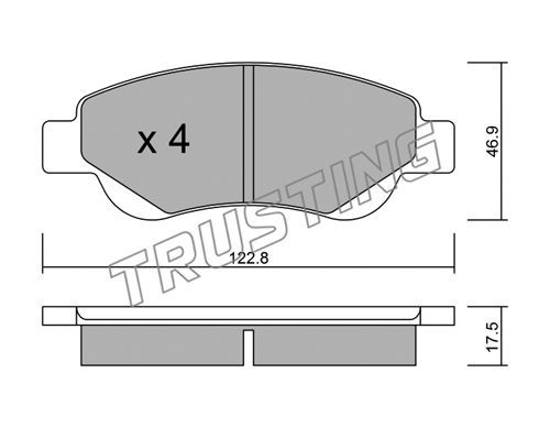 фото Комплект тормозных дисковых колодок trusting 653.0