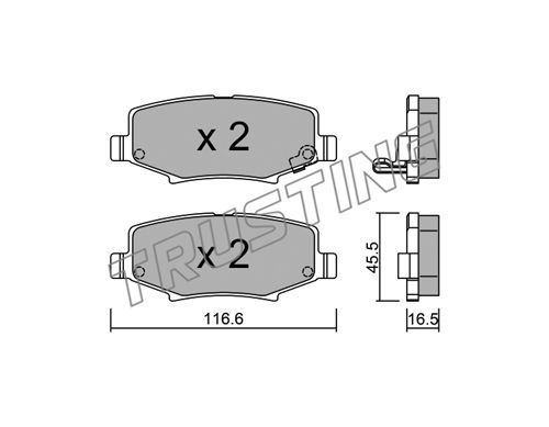 

Тормозные колодки TRUSTING дисковые 8800