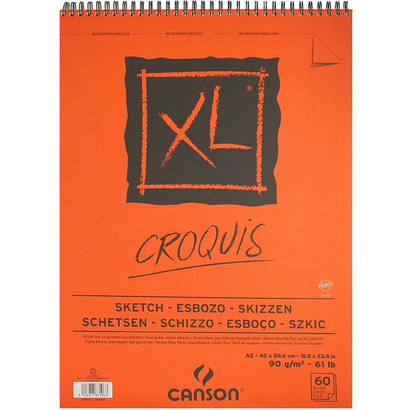 

Альбом на спирали для графики Canson XL Croquis, 42х59,4см, 60 листов