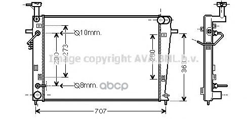 

Радиатор системы охлаждения AVA QUALITY COOLING HY2211
