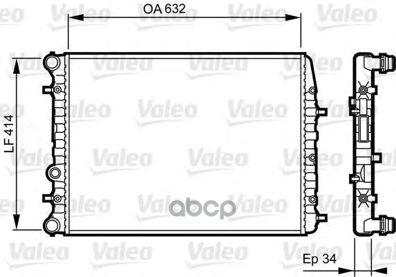 

Радиатор системы охлаждения Valeo 732864