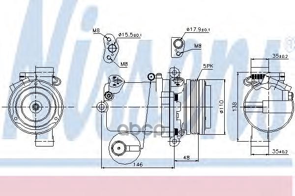фото Компрессор кондиционера nissens 89133