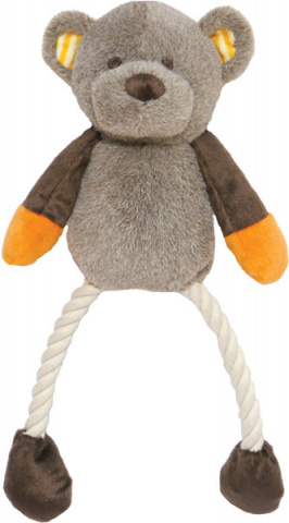 фото Мягкая игрушка для собак rosewood mr twister teddy twister, серая, 40 см