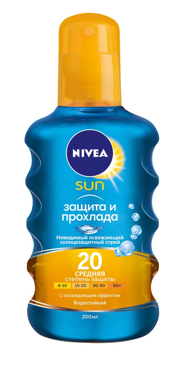 фото Солнцезащитный спрей nivea sun невидимая защита spf20, 200 мл